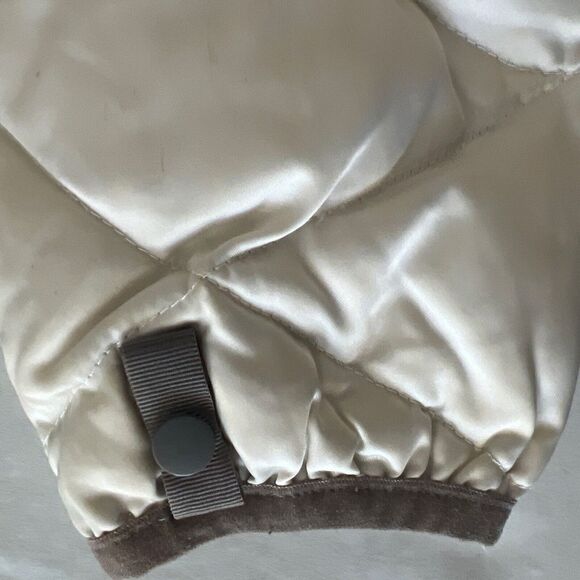 THE NORTH FACE Women Sz XS Aconcagua 550 Down Jacket Ivory/Gray Puffer - Picture 11 of 16